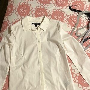 Banana Republic White Button Down Shirt Professional Style